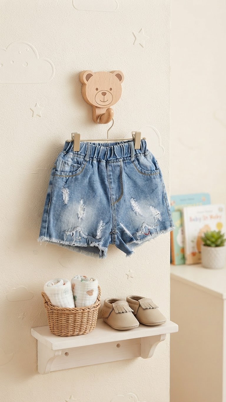 Size: 3-5yr Le Shorty Déchiré