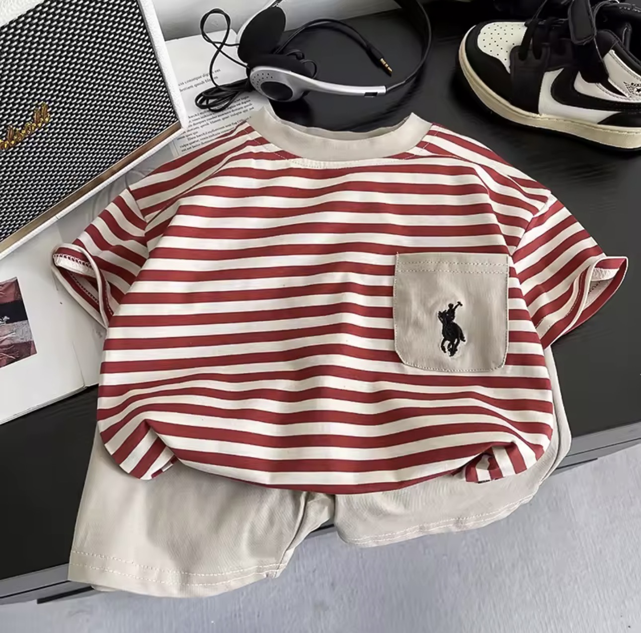 Striped Polo Set