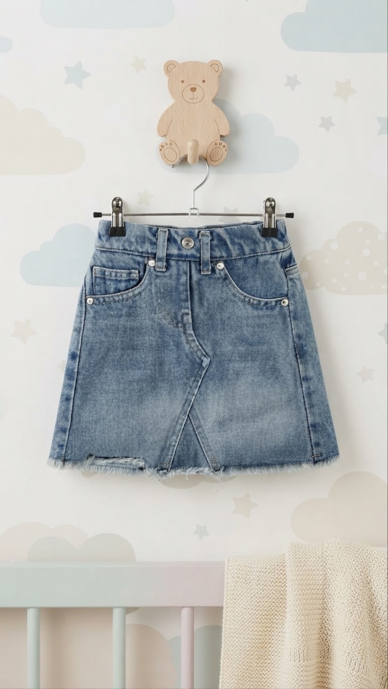 Size: 18-24M Frayed Denim Skirt