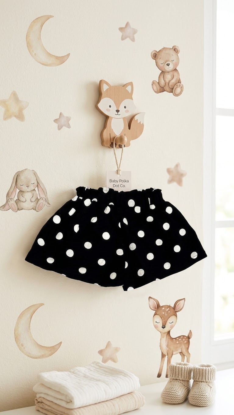 Size: 1-2yr Classic Dotty Baby Shorts