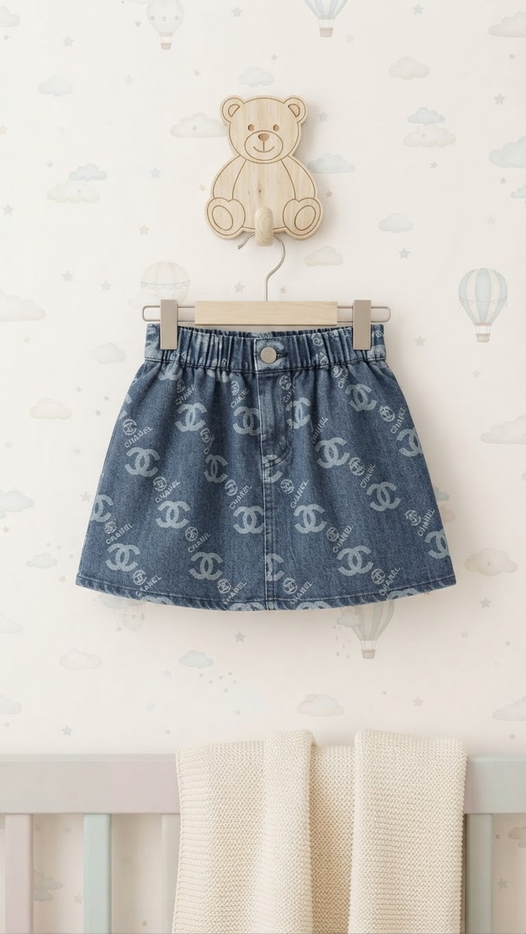 Size: 1.5-4yr Channel Denim Skirt