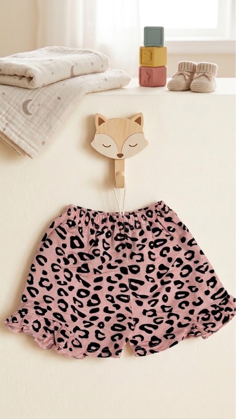 Size: 1-2yr Wild Little Leopard Ruffle Short