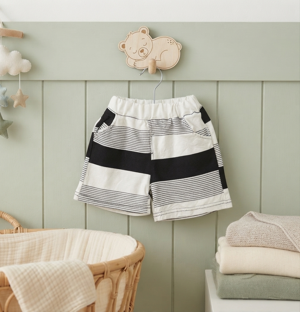 Size: 9-18M Zebra Stripe Shorts
